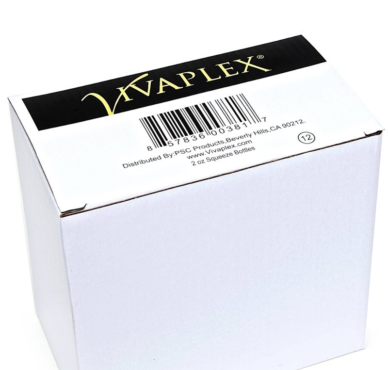 Vivaplex, 12, Clear, 2 oz, Plastic Squeeze Bottles, with Black Flip Top Caps - Image 2